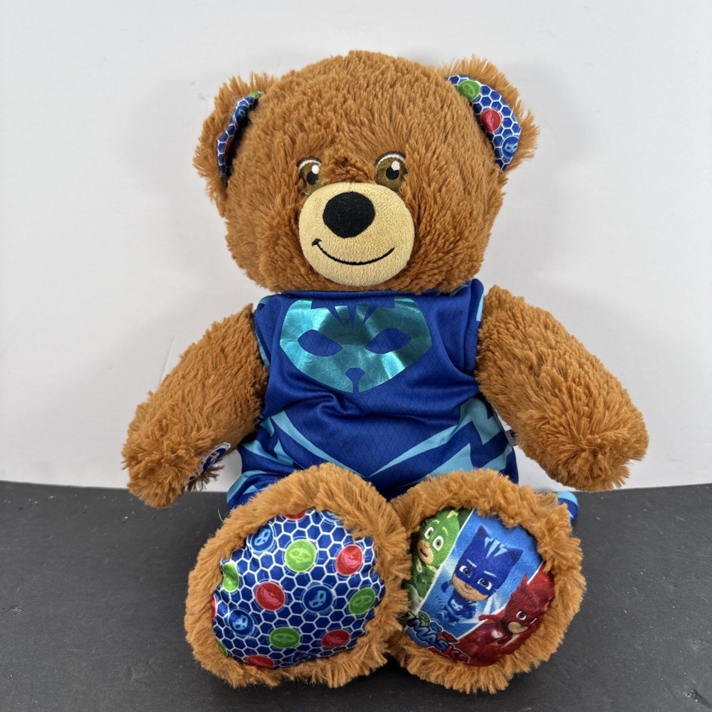 Build A Bear  PJ Mask Bear Plush Stuffed Animal & Outfit No Sound